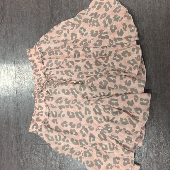 entro | Skirts | Entro Pastel Pink Cheetah Mini Skater Skirt Ruffle W ...